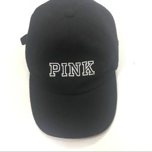 Pink Victorias Secret Wool Blend Hat Adjustable Strap Baseball Cap